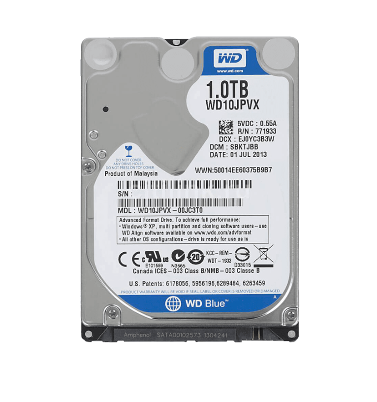 Western Digital 1TB Hard Drive 2.5" (Blue)