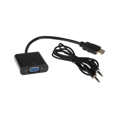 HDMi (Source) to VGA Adapter with Aux Cable