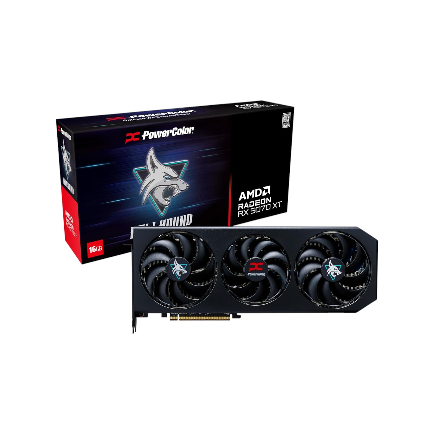 PowerColor RX 9070 XT OC 16GB Hellhound Graphics Card - (Brand New)