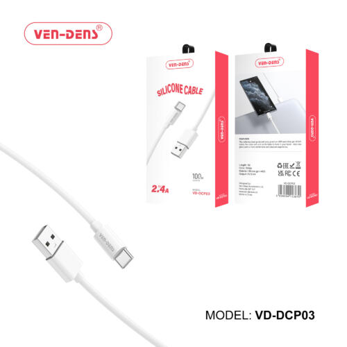 Ven-Dens USB to Type-C Silicone Charge Cable 1m