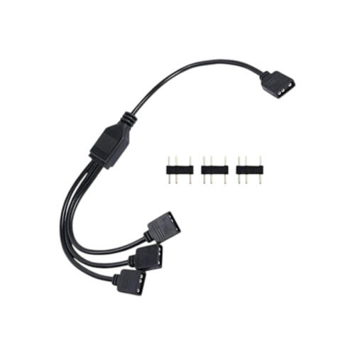CERRXIAN 5V ARGB Splitter Cable, 1 Female to 4 Male Ports 3PIN HUB Extension Connector Cord Wire for ARGB LED