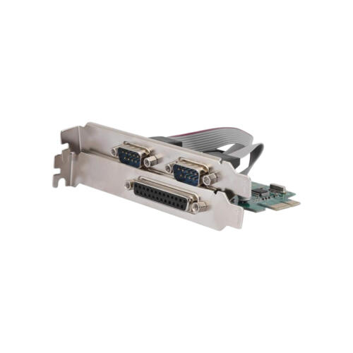Dual-Serial 2 Port + 1 Parallel Port PCI Express Card, PCIe Serial Port, Parallel Port Combo Card PCI Express Card