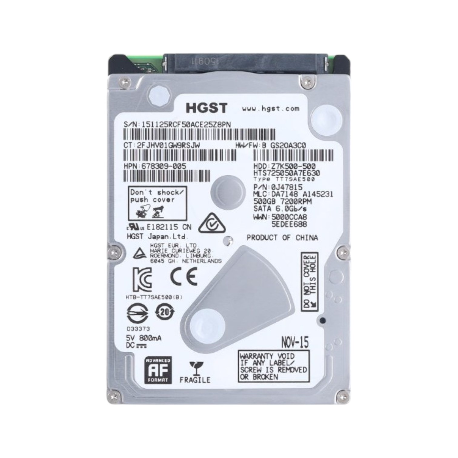 HGST 500GB Hard drive