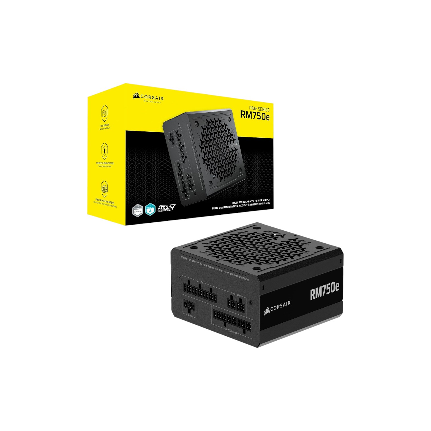 Corsair RM750e 750W Fully Modular PSU ATX 3.1 PCIe 5.1 12V-2x6 2025 - (Brand New)