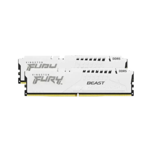 Kingston FURY Beast 32GB (2x16GB) 5600MHz DDR5 RAM CL36 XMP Desktop Memory (White) - (Brand New)