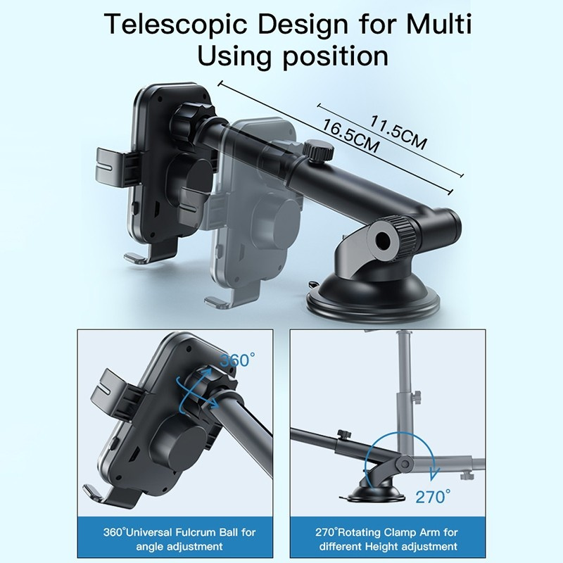 Yesido 15W Wireless Charging Car Holder - Image 3