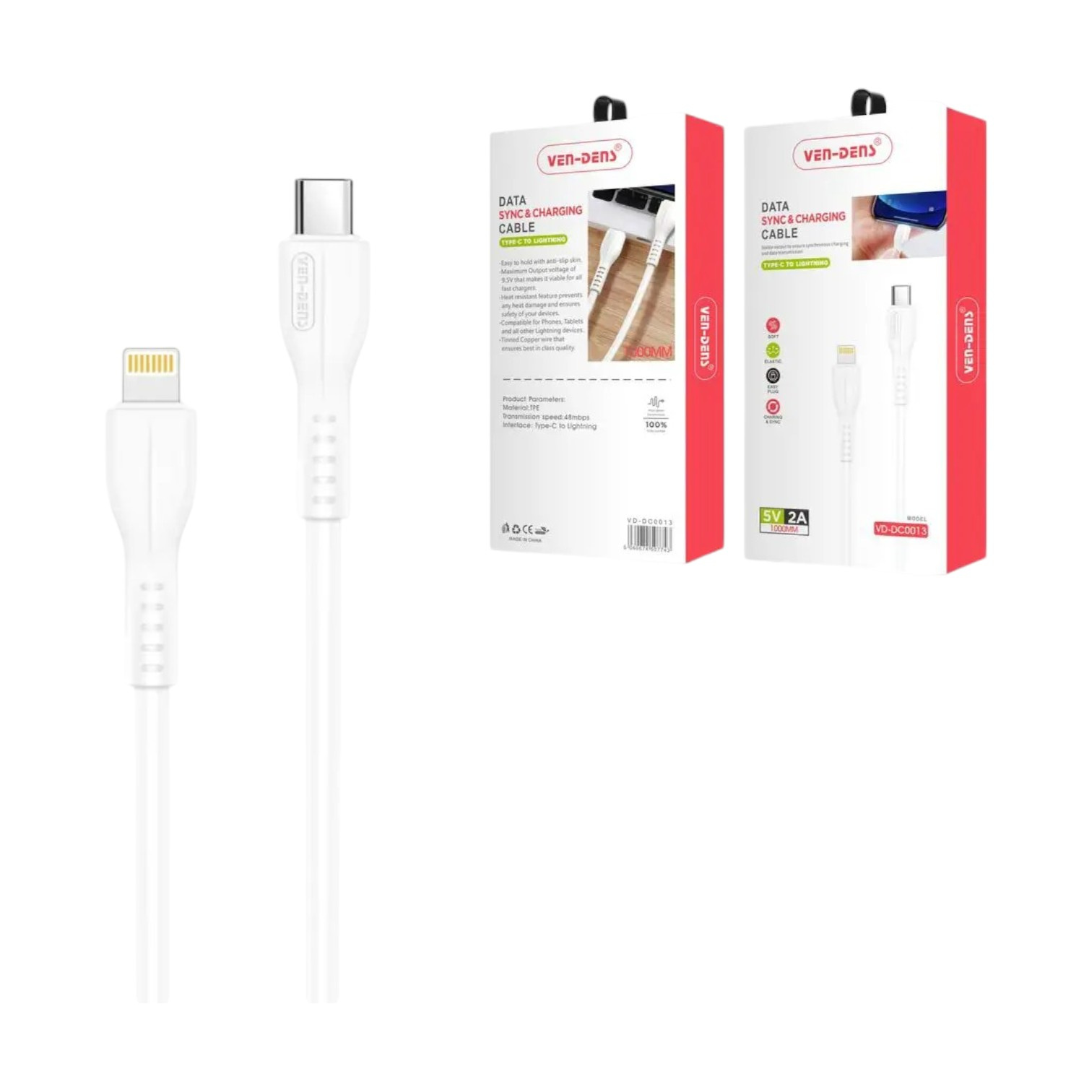 Ven-Dens Type-C to Lightning Charge Cable