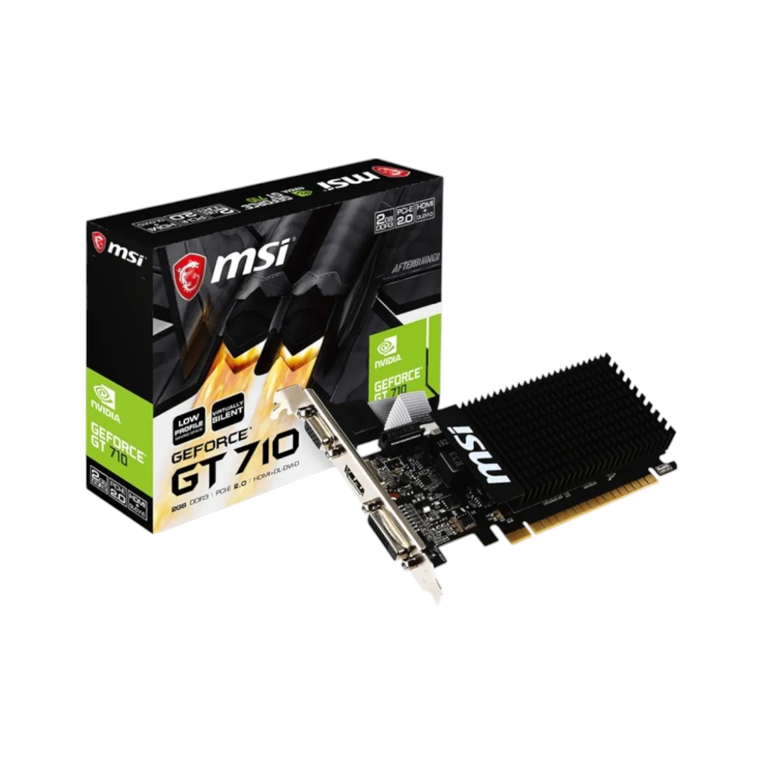 MSI GT 710 2GB DDR3 Low Profile Graphics Card - (Brand New)