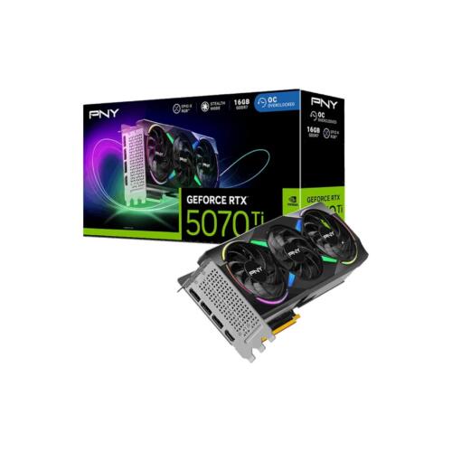 PNY NVIDIA GeForce RTX 5070Ti 16GB OC Edition ARGB Epic-X Graphics Card - (Brand New)