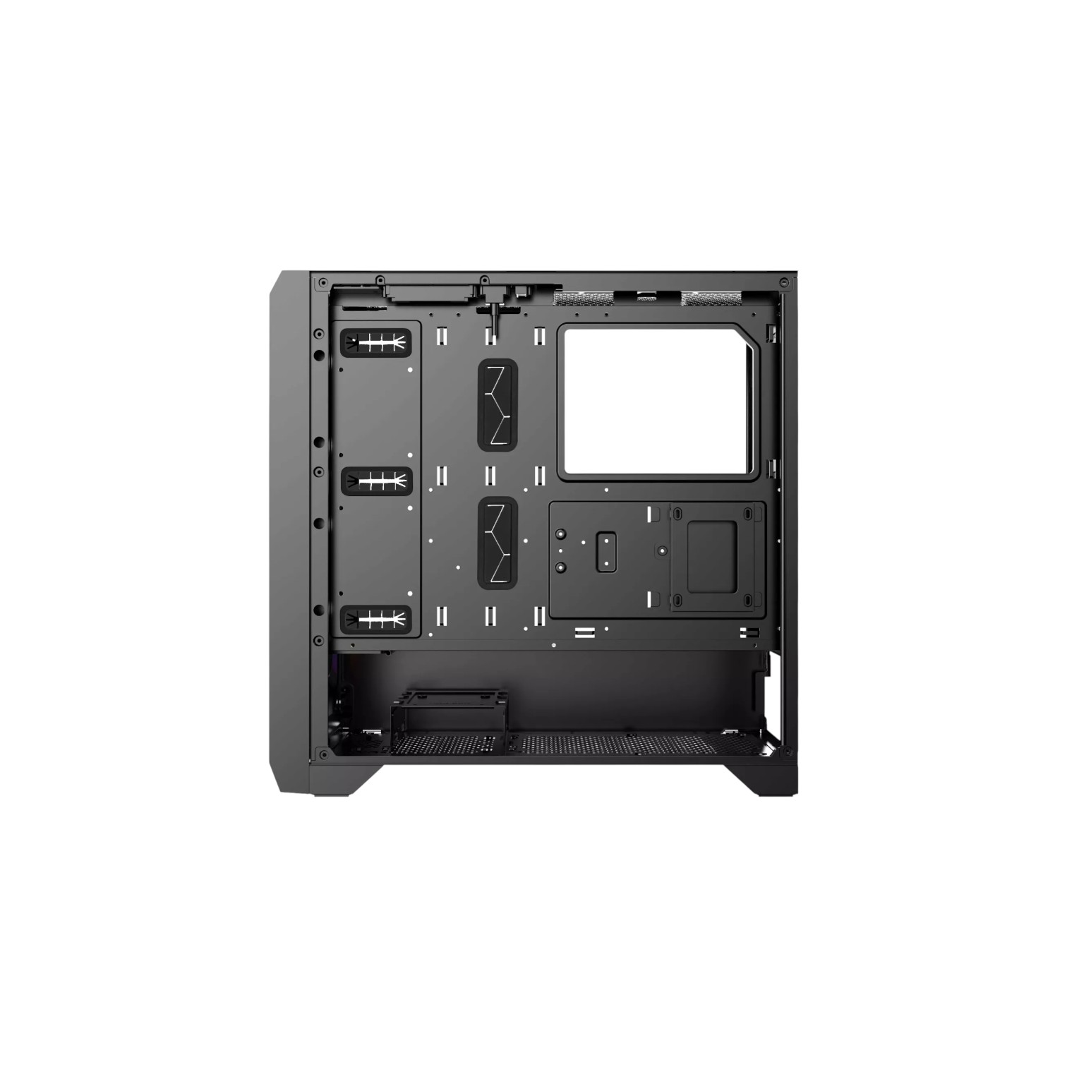 iONZ GE336F V2 E/ATX Full Tower with 4 ARGB Fans PC Case - (Black) - (Brand New) - Image 5