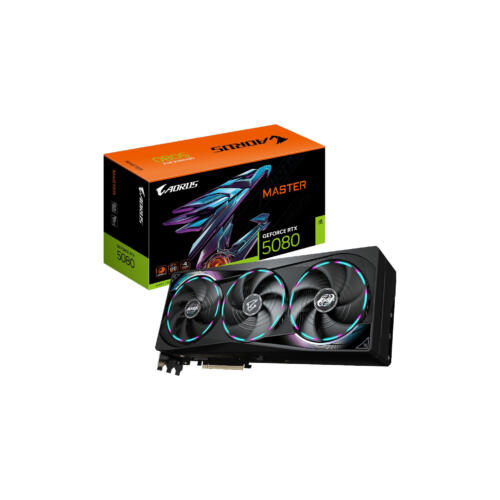 Gigabyte NVIDIA Aorus GeForce RTX 5080 MASTER OC Edition 16G Graphics Card – 16GB GDDR7, 256‑bit (Brand New)
