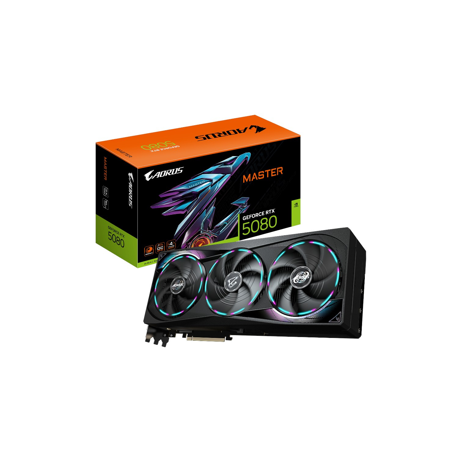 Gigabyte NVIDIA Aorus GeForce RTX 5080 MASTER OC Edition 16G Graphics Card – 16GB GDDR7, 256‑bit (Brand New)