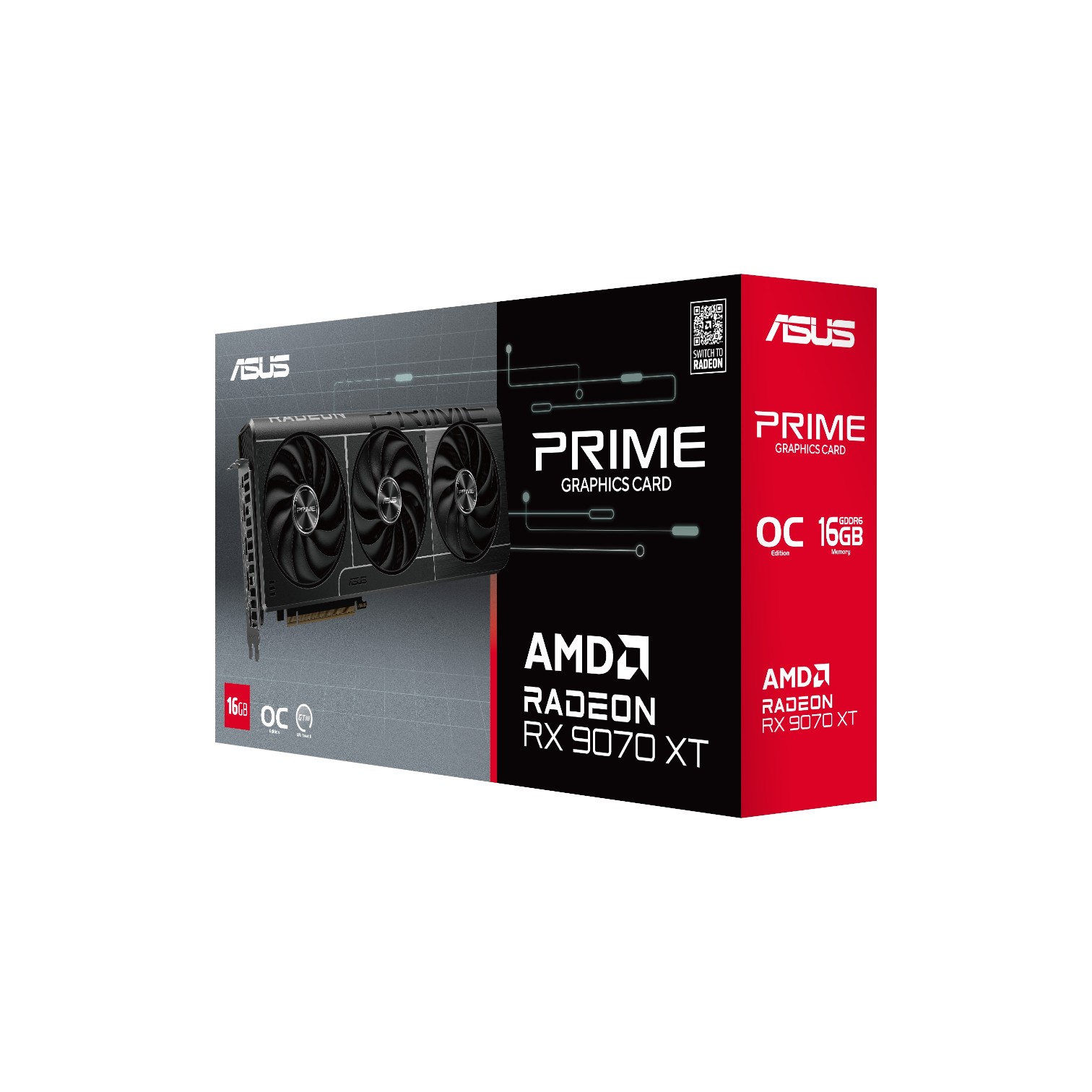 ASUS Prime Radeon RX 9070 XT OC Edition 16GB GDDR6 Graphics Card - (Brand New)