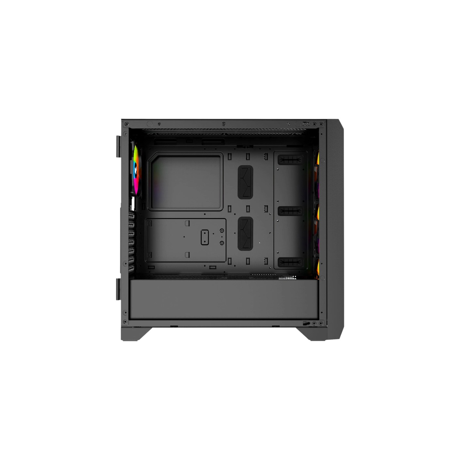 iONZ GE336F V2 E/ATX Full Tower with 4 ARGB Fans PC Case - (Black) - (Brand New) - Image 4