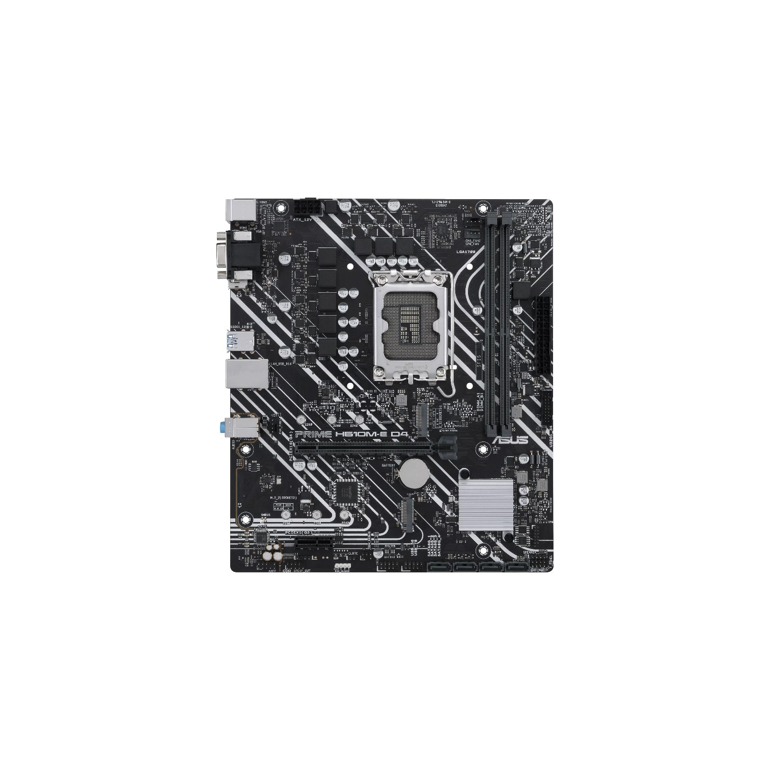 ASUS PRIME H610M-E D4-CSM Intel LGA1700 mATX DDR4 Motherboard – (Brand New) - Image 2
